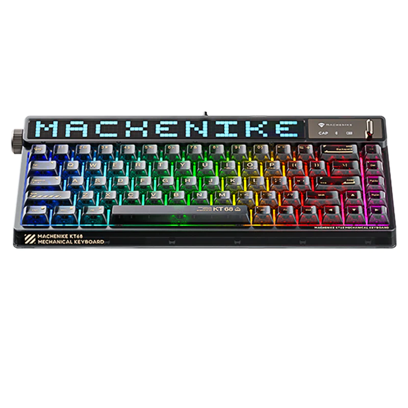 1-4-1.webp Machenike KT68 Pro Tri-Mode Mechanical Keyboard with Smart Screen - Black - Image 1