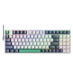 MACHENIKE K500-B94 Wired Type-C Hotswappable PBT Keycap RGB Mechanical Keyboard-White Colour