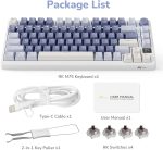 ROYAL KLUDGE RK M75 Gasket Mounted Tri-Mode Mechanical Keyboard with OLED Smart Display & Knob ( Silver Switch ) - Image 5