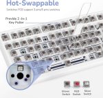 ROYAL KLUDGE RK M75 Gasket Mounted Tri-Mode Mechanical Keyboard with OLED Smart Display & Knob ( Silver Switch ) - Image 9