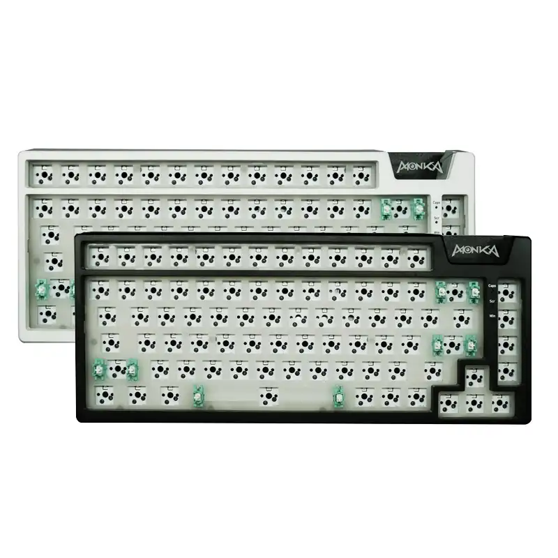 Monka-ae75-barebone_kit.webp MONKA AE75 Wired Barebone Gasket Hotswappable RGB Mechanical Keyboard - Image 1
