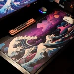 Purple Wave Mousepad | 400x900mm | Speed Surface