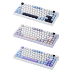 Xinmeng M75 PRO Tri-Mode Wireless Gasket RGB Mechanical Keyboard With Display (Black Plum)