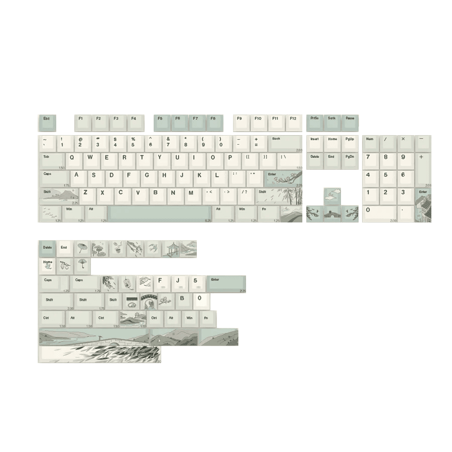 Untitled-33.png YUNZII Spring Tea Cherry Profile Keycap Set - Image 1