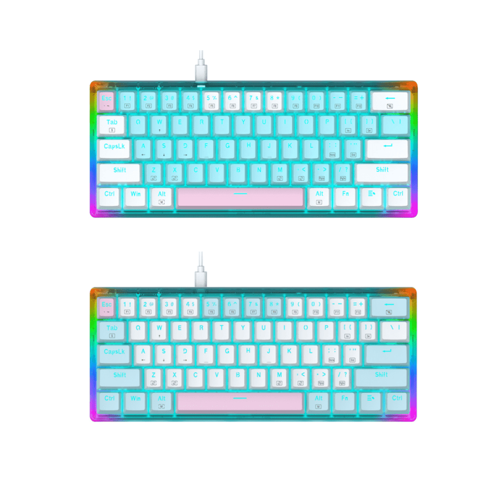 We-Are-Taking-Pre-Orders-2.png E-YOOSO Z11T (Transparent) Wired 61 Keys Mechanical Gaming Keyboard with Ice Blue Backlit - Image 1