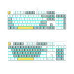 E-Yooso Z14 Hotswappable Mechanical Keyboard (Ice Blue Backlit) (White/Grey)