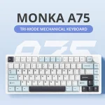 MONKA A75 Aluminum Tri-Mode Wireless Mechanical Keyboard - Image 2