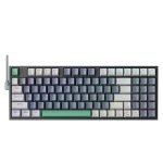 MACHENIKE K500-B94 Wired Type-C Hotswappable PBT Keycap Fixed RGB Mechanical Keyboard-White Gray Colour