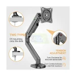 Kaloc KLC-DS200 17-32 Inch Adjustable Single Monitor Arm - Image 4